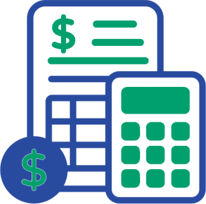 Icono de contabilidad económica